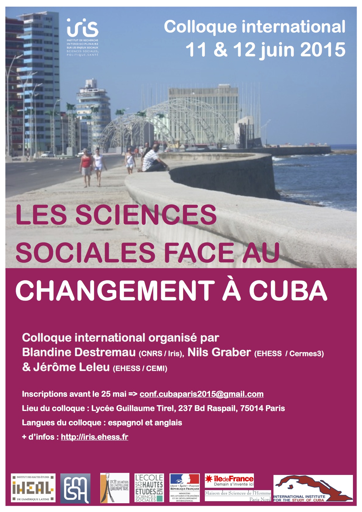 Colloque international > Les sciences sociales face au changement à Cuba, 11 & 12 juin 2015