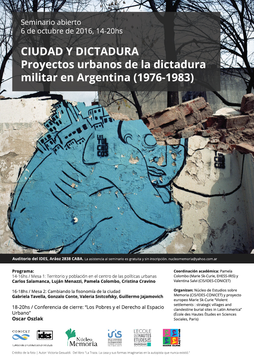 Seminario > Ciudad y Dictadura. Proyectos urbanos de la dictadura militar en Argentina (1976-1983)