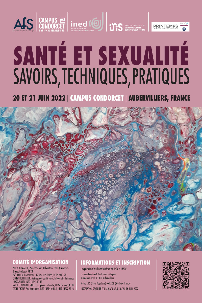 Journées d'étude > Santé et sexualité : pratiques, techniques et savoirs - 20-21 juin 2022