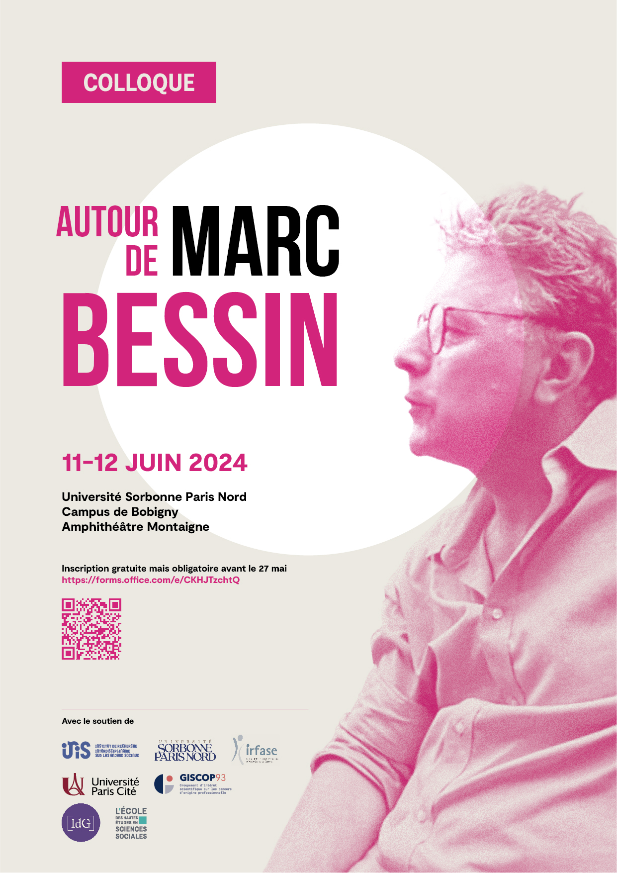 Colloque > Autour de Marc Bessin - 11-12 juin 2024